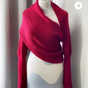 Elegant Red Knit Sweater